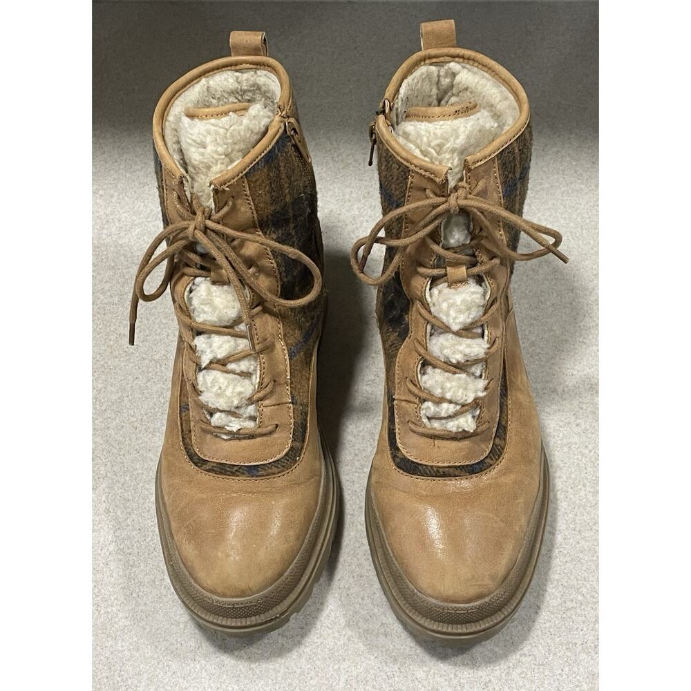 Lucky Brand Women’s Edive Plaid Ankle Combat & Lace Up Boots Size 9.5 -Outdoors - Picture 2 of 12